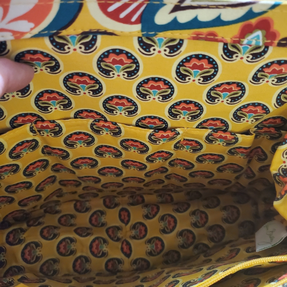 Vera Bradley Yellow Floral Quilted Shoulder Bag - Picture 7 of 14
